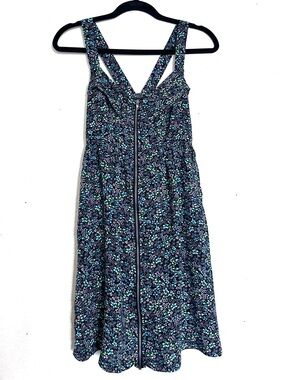 Floral Zip-Front Sundress with pockets, women/junior girls size small